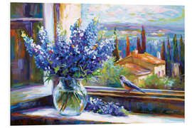 Hartschaumbild Bluebonnets mit Blick auf die Landschaft