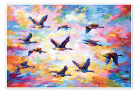 Wandbild Heimfliegen - Leon Devenice