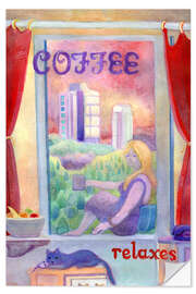 Wandsticker Coffee Relaxes