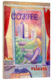 Holzbild Coffee Relaxes