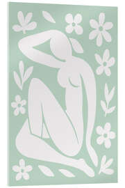 Acrylglasbild Blume und Form, Minze - treechild