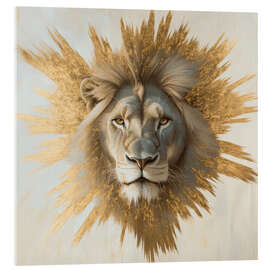 Acrylglasbild Der König der Löwen in Gold