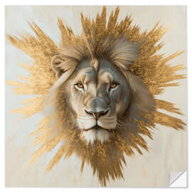 Wandsticker Der König der Löwen in Gold