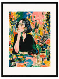 Gerahmter Kunstdruck Ich genieße meine Zeit allein