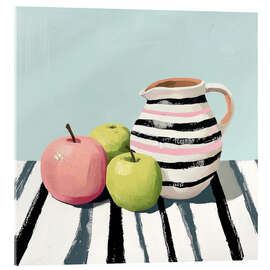 Acrylglasbild Stillleben mit Äpfeln