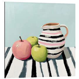 Alubild Stillleben mit Äpfeln
