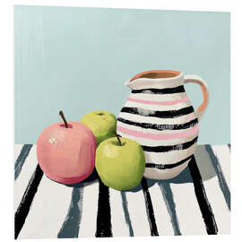 Hartschaumbild Stillleben mit Äpfeln