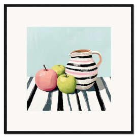 Gerahmter Kunstdruck Stillleben mit Äpfeln