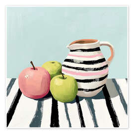 Poster Stillleben mit Äpfeln