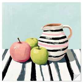 Wandsticker Stillleben mit Äpfeln