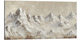 Alubild Schneebedeckter Gipfel