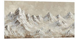 Hartschaumbild Schneebedeckter Gipfel