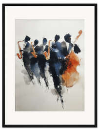 Gerahmter Kunstdruck Jazzmusiker