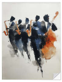 Wandsticker Jazzmusiker