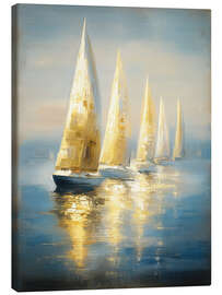 Leinwandbild Goldene Segelboote