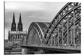 Alubild Kölner Dom und Hohenzollern Brücke - HADYPHOTO