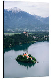 Tableau en aluminium View of Bled in Slovenia - Stefan Becker