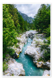 Wandbild Blick ins Soča-Tal - Stefan Becker