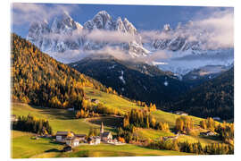 Acrylglasbild Herbst im Villnößtal Südtirol - Achim Thomae