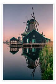 Poster Sonnenaufgang in Holland - Achim Thomae