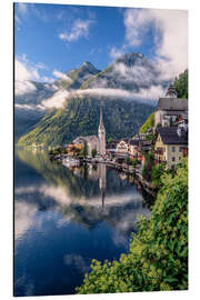 Alubild Sommermorgen in Hallstatt im Salzkammergut