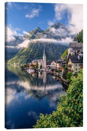Leinwandbild Sommermorgen in Hallstatt im Salzkammergut - Achim Thomae