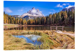 Acrylglasbild Drei Zinnen Panorama, Dolomiten - Achim Thomae