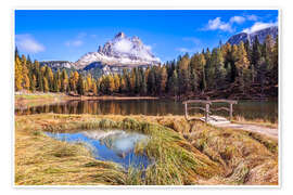 Wandbild Drei Zinnen Panorama, Dolomiten - Achim Thomae