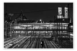 Poster Hauptbahnhof München und Frauenkirche - Achim Thomae