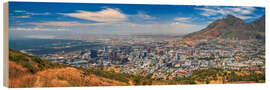 Holzbild Kapstadt Panoramablick - Achim Thomae