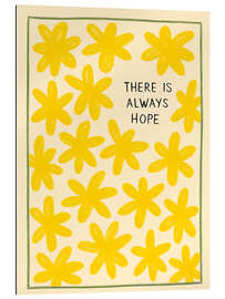 Gallery Print Gelbe Blumen mit hoffnungsvoller Botschaft