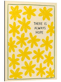 Magnettafel Gelbe Blumen mit hoffnungsvoller Botschaft