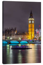 Leinwandbild Nächtlicher Blick auf Big Ben - Melanie Viola