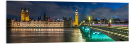 Acrylglasbild Westminster im Lichterglanz, London - Melanie Viola