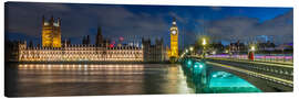 Leinwandbild Westminster im Lichterglanz, London - Melanie Viola