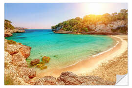 Wandsticker Bucht von Cala Llombards auf Mallorca - pixelliebe