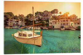 Acrylglasbild Boot im Fischerdorf Cala Figuera auf Mallorca - pixelliebe
