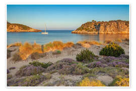 Wandbild Malerische Bucht bei Sonnenaufgang in Griechenland - pixelliebe