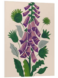 Hartschaumbild Fingerhut in Blüte