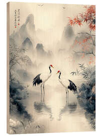 Holzbild Morgenstimmung