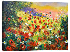 Leinwandbild Rote Mohnblumen