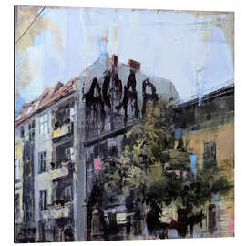 Alubild Häuserecke in der Zeppelinstraße Streetart in Potsdam - Eduard Warkentin