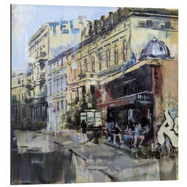 Alubild Belebte Straßenszene Bar in Potsdam - Eduard Warkentin