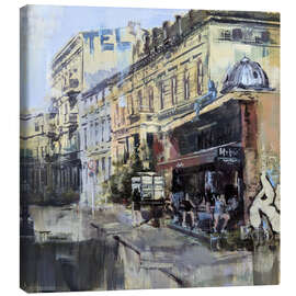 Leinwandbild Belebte Straßenszene Bar in Potsdam - Eduard Warkentin