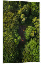 Tableau en aluminium Tennis court in the middle of a forest - Martin Podt