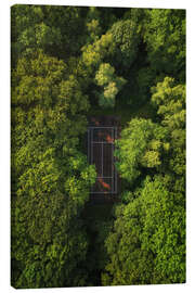 Leinwandbild Tennisplatz mitten im Wald - Martin Podt