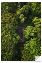 Wandsticker Tennisplatz mitten im Wald - Martin Podt