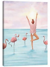 Leinwandbild Big Flamingo