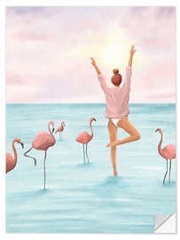 Wandsticker Big Flamingo