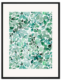 Gerahmter Kunstdruck Eukalyptusmuster